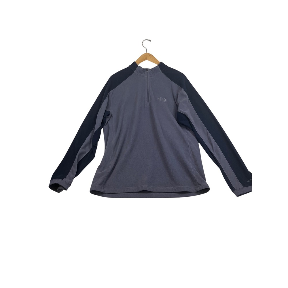 The North Face TKA 100 Fleece Quarter Zip Pullover Blue Navy Mens Medium